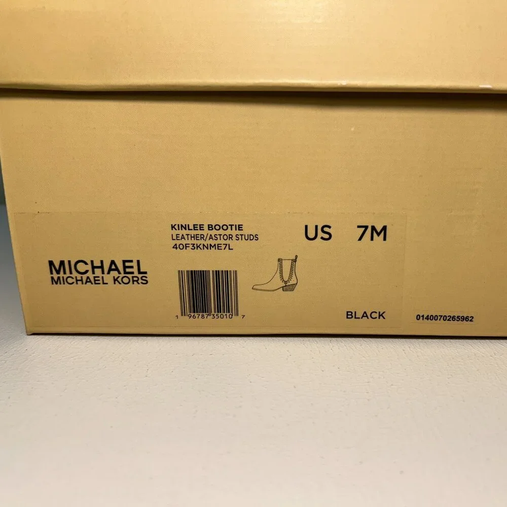 Michael Kors Kinlee Astor Studded Leather Ankle Boot - Picture 12 of 12